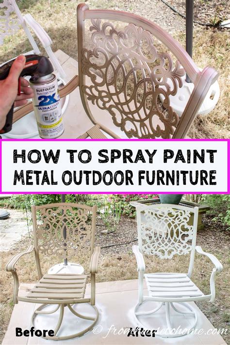 can exterior house paint be used on metal patio furniture|painting vintage metal patio furniture.